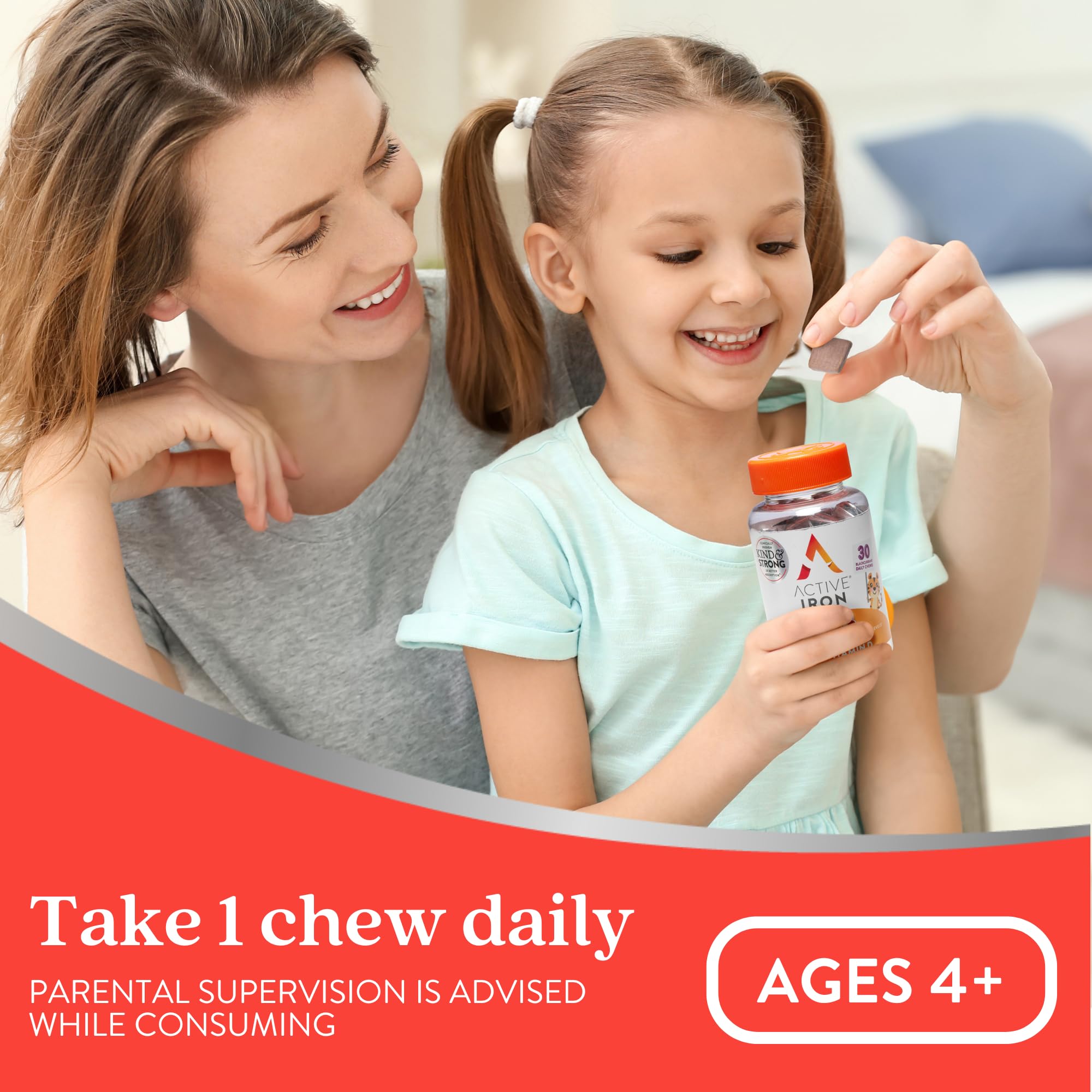 ActiveIron Kids absorption graphic highlighting high absorption.