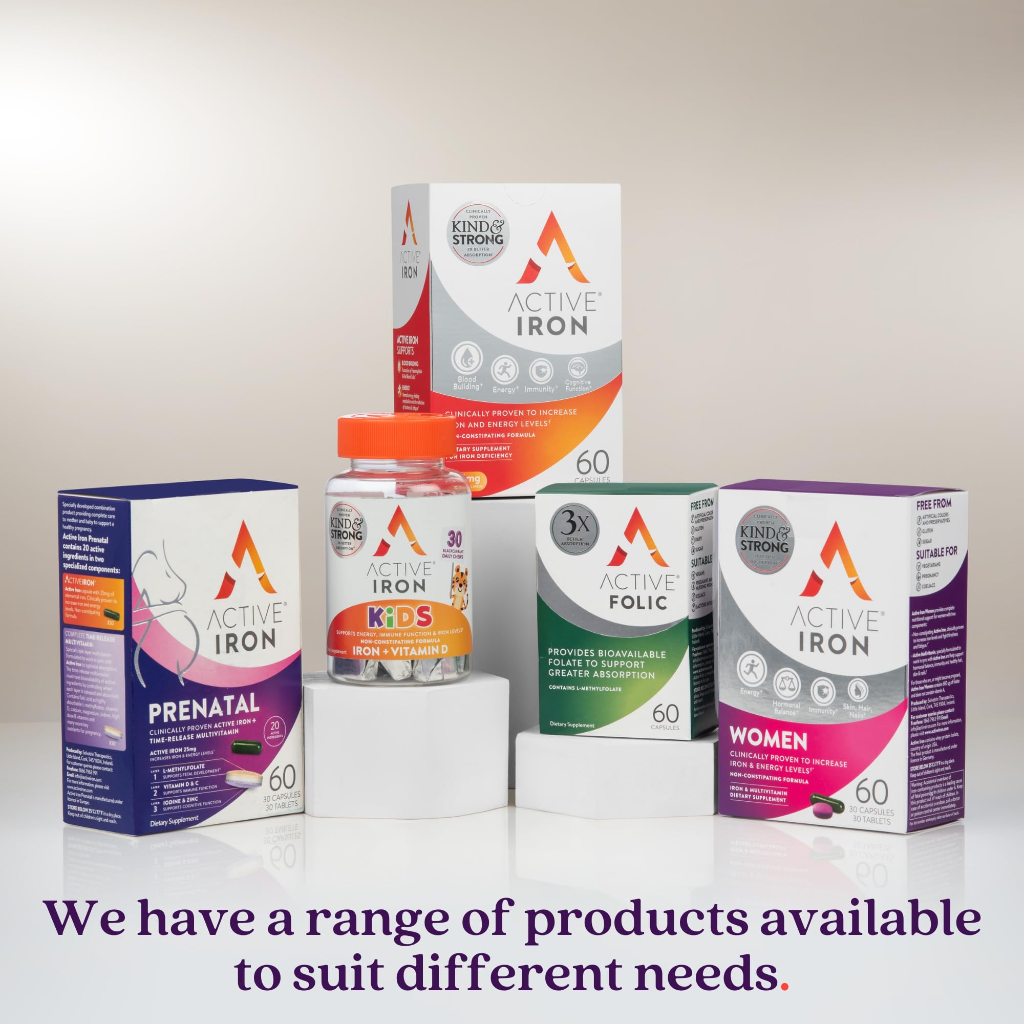 ActiveIron Kids bottle shown with smoothie as daily routine.