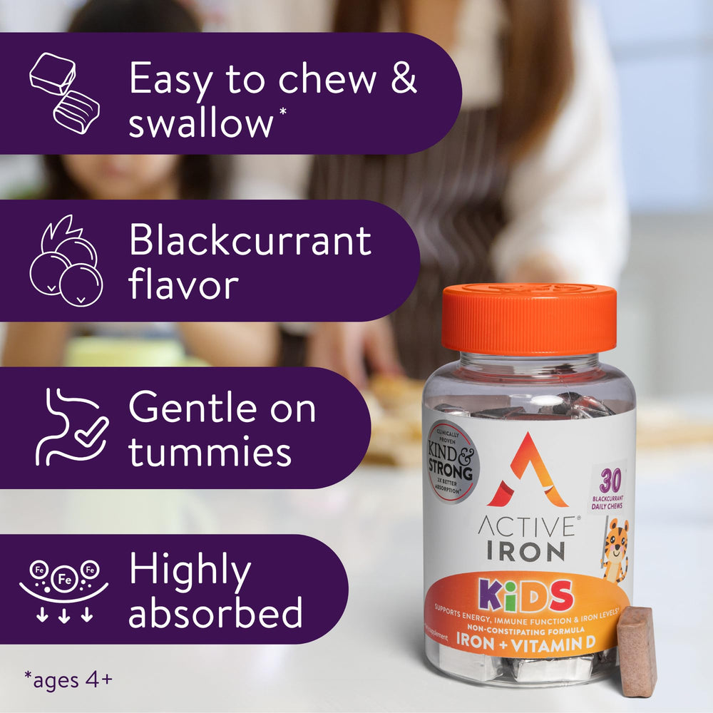 ActiveIron Kids packaging illustrating age 4–11.