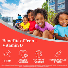 ActiveIron Kids chews with vitamin D concept icon.