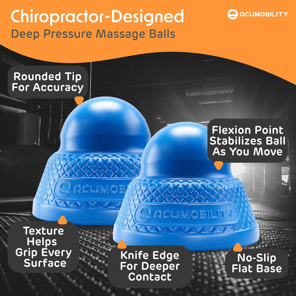 Acumobility deep-tissue ball reaches into fascia for deep pressure.