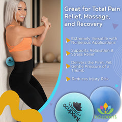 Acupoint ball set with mesh bag is portable for travel and gym