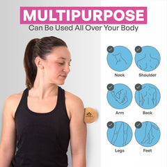 Acupoint cork massage ball emphasizes trigger point relief and knot release