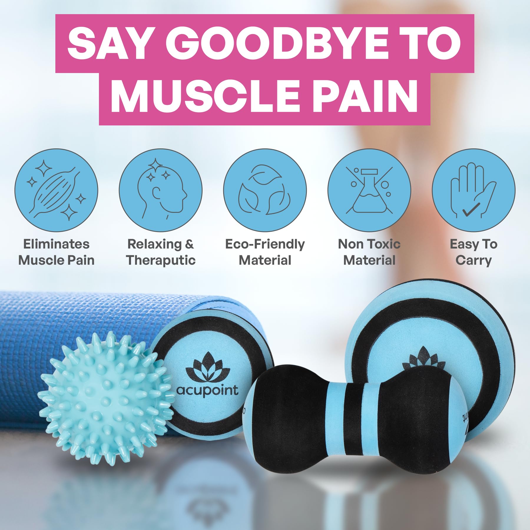Acupoint small foam ball for neck and shoulder tension relief