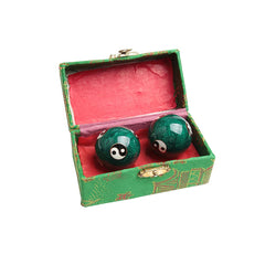 Acxico Baoding Ball Yin Yang set - two pieces with the Yin Yang symbol for stress relief and focus