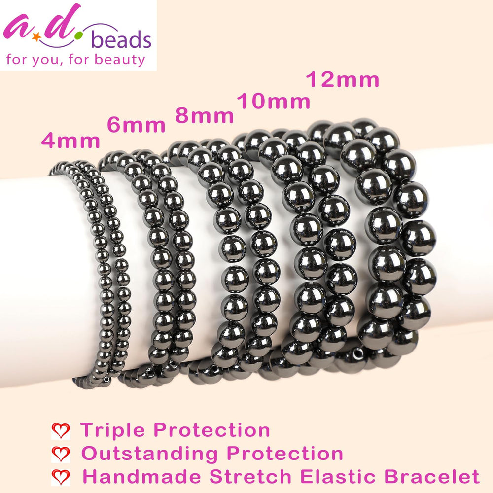 AD Beads 6mm mixed-gemstone bracelet featuring amethyst and rose quartz for balance