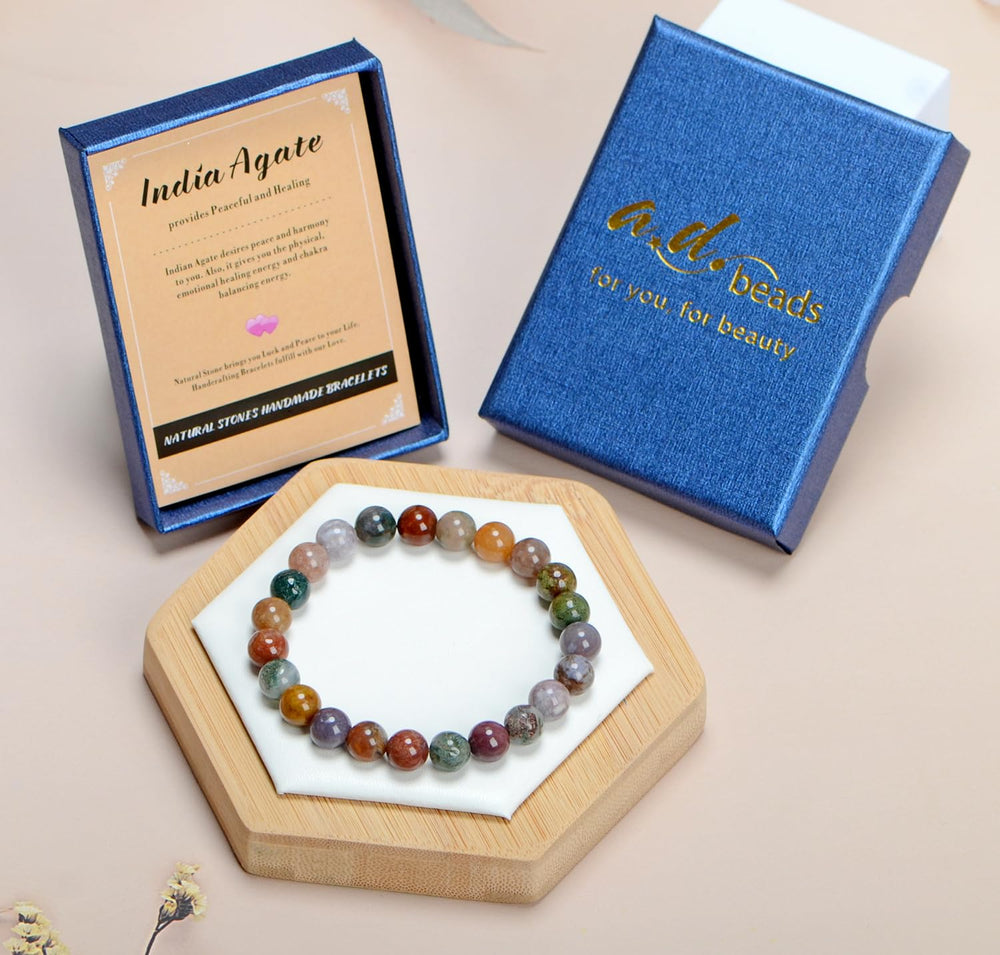 AD Beads unisex bracelet blends natural stones for versatile daily styling