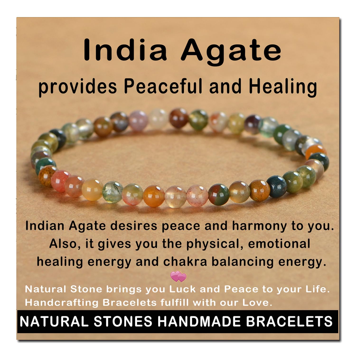 AD Beads gemstone bracelet closeup with amethyst, lapis lazuli, rose quartz, turquoise for serene style