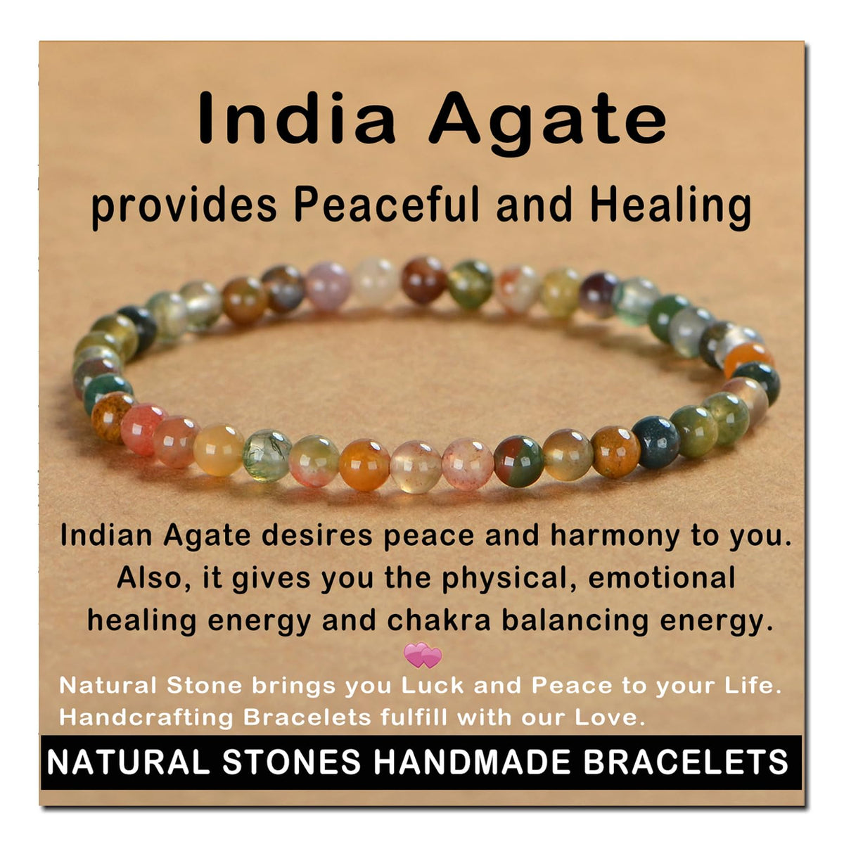 AD Beads gemstone bracelet closeup with amethyst, lapis lazuli, rose quartz, turquoise for serene style