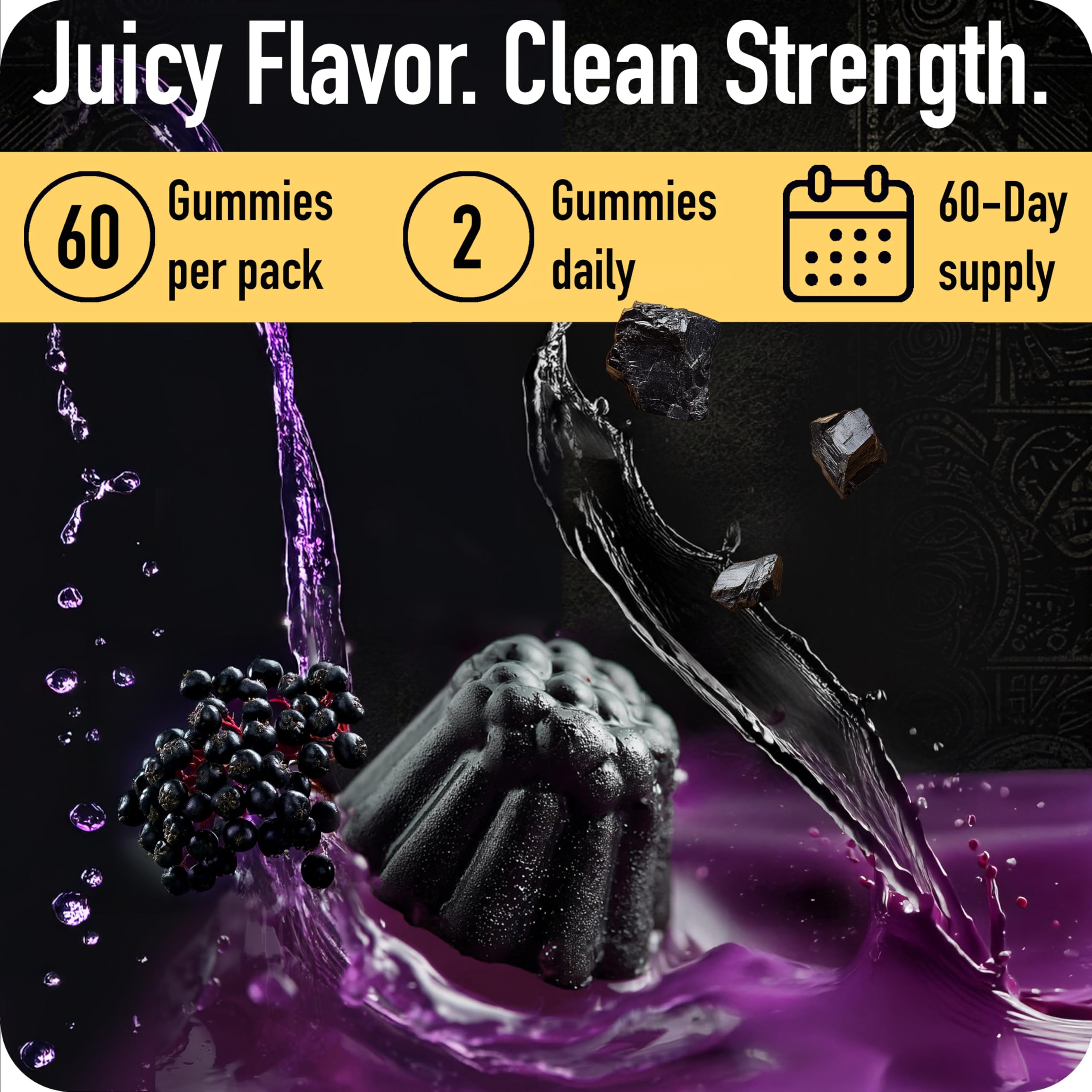 ad hoc lion's mane shilajit gummies: supports cognitive clarity during busy days
