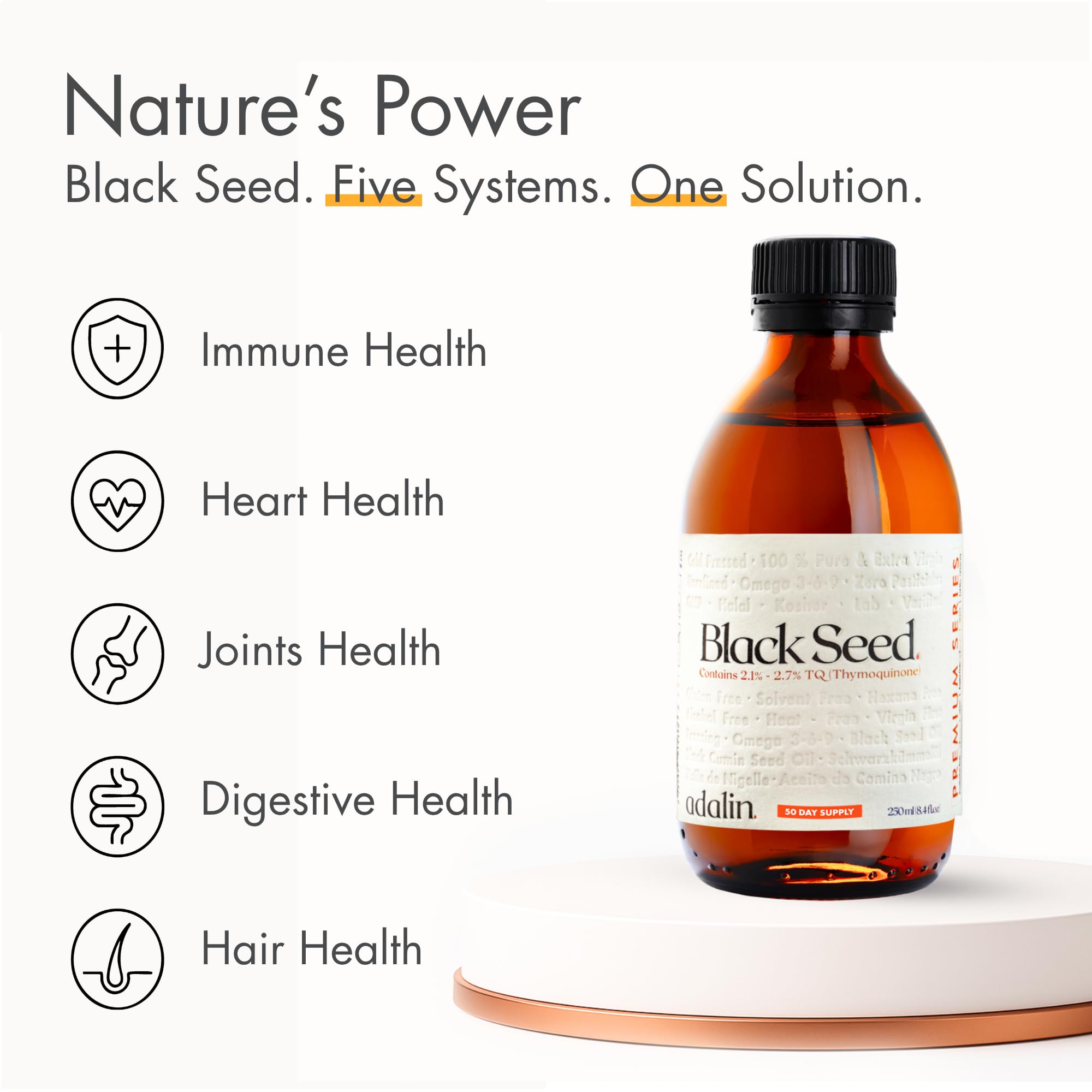 Adalin cold-pressed oil process preserves nutrients and flavor.