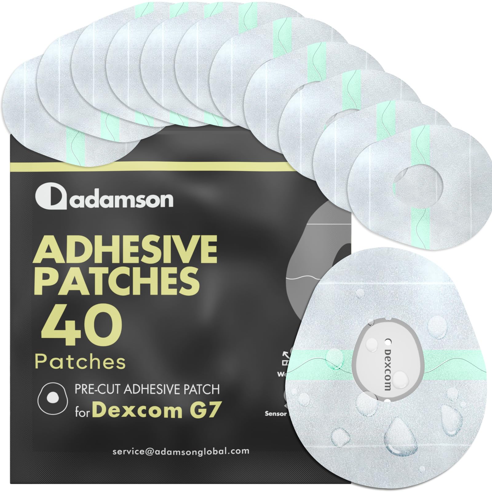 Adamson Dexcom G7 over patches waterproof: secure CGM through showers and workouts.