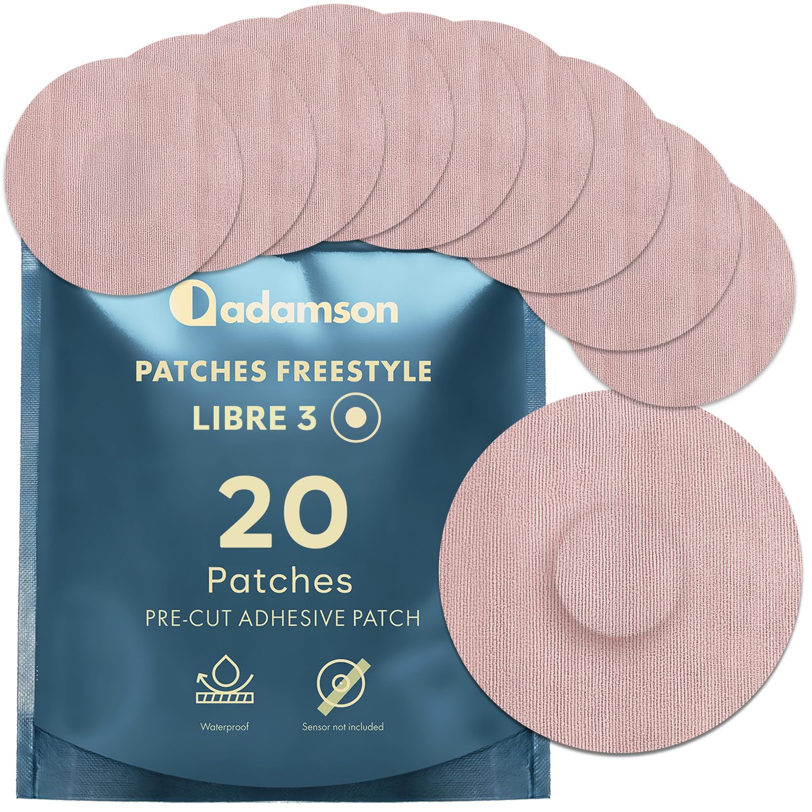 Adamson Freestyle Libre 3 beige patch pack for daily wear