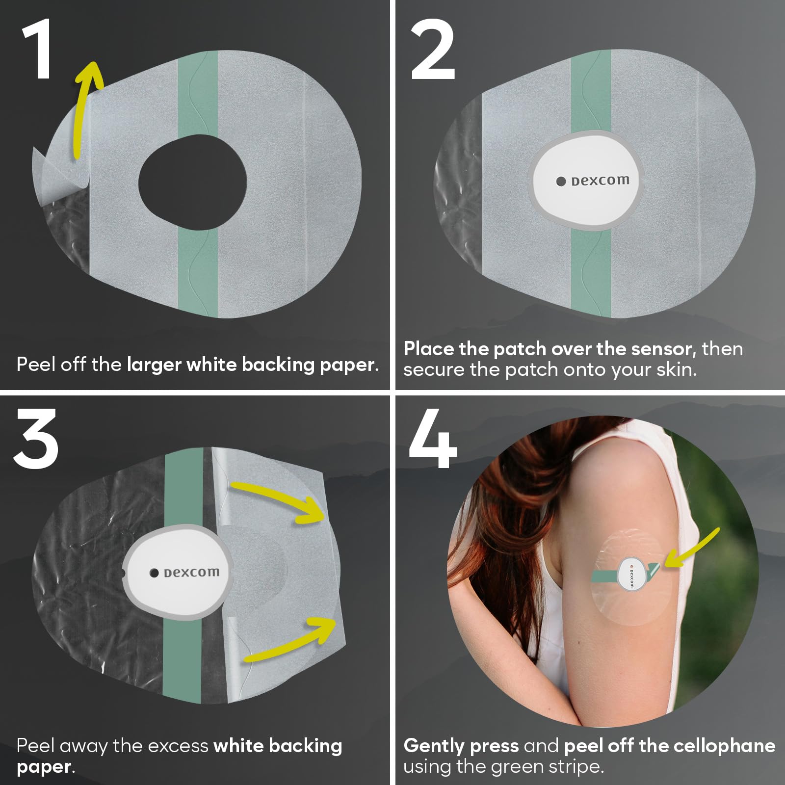 Adamson no glue on sensor cutout: protects skin while keeping sensor exposed.