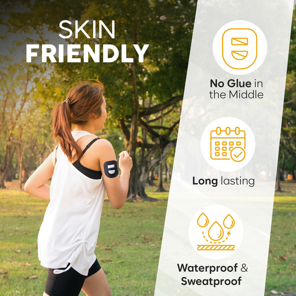 Adamson Omnipod 5 Overpatches during workout, sweatproof performance.