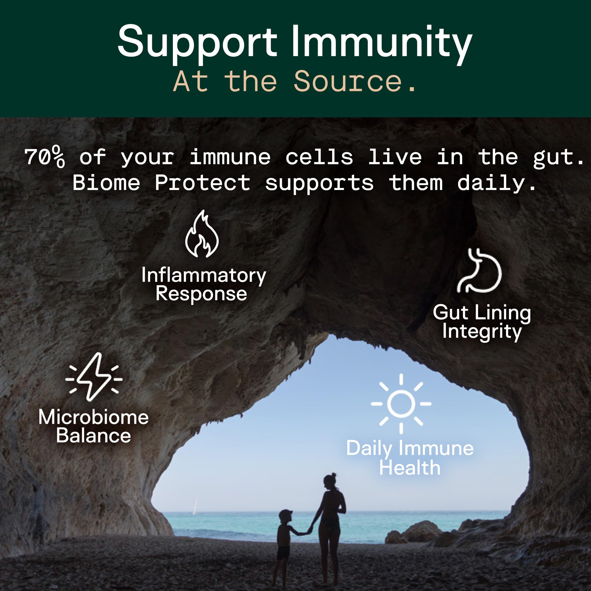 Adapt Naturals 4-in-1 prebiotics-probiotics display synergistic microbiome support.