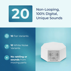 LectroFan Classic provides fan and white noise options for privacy and focus.