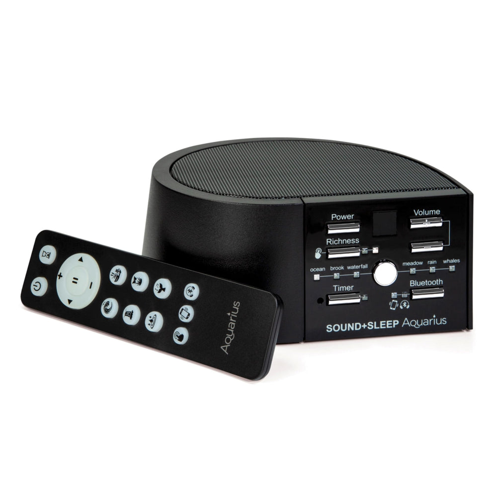Adaptive Sound Aquarius front view showing a compact sleep companion for aquatic sound relaxation.