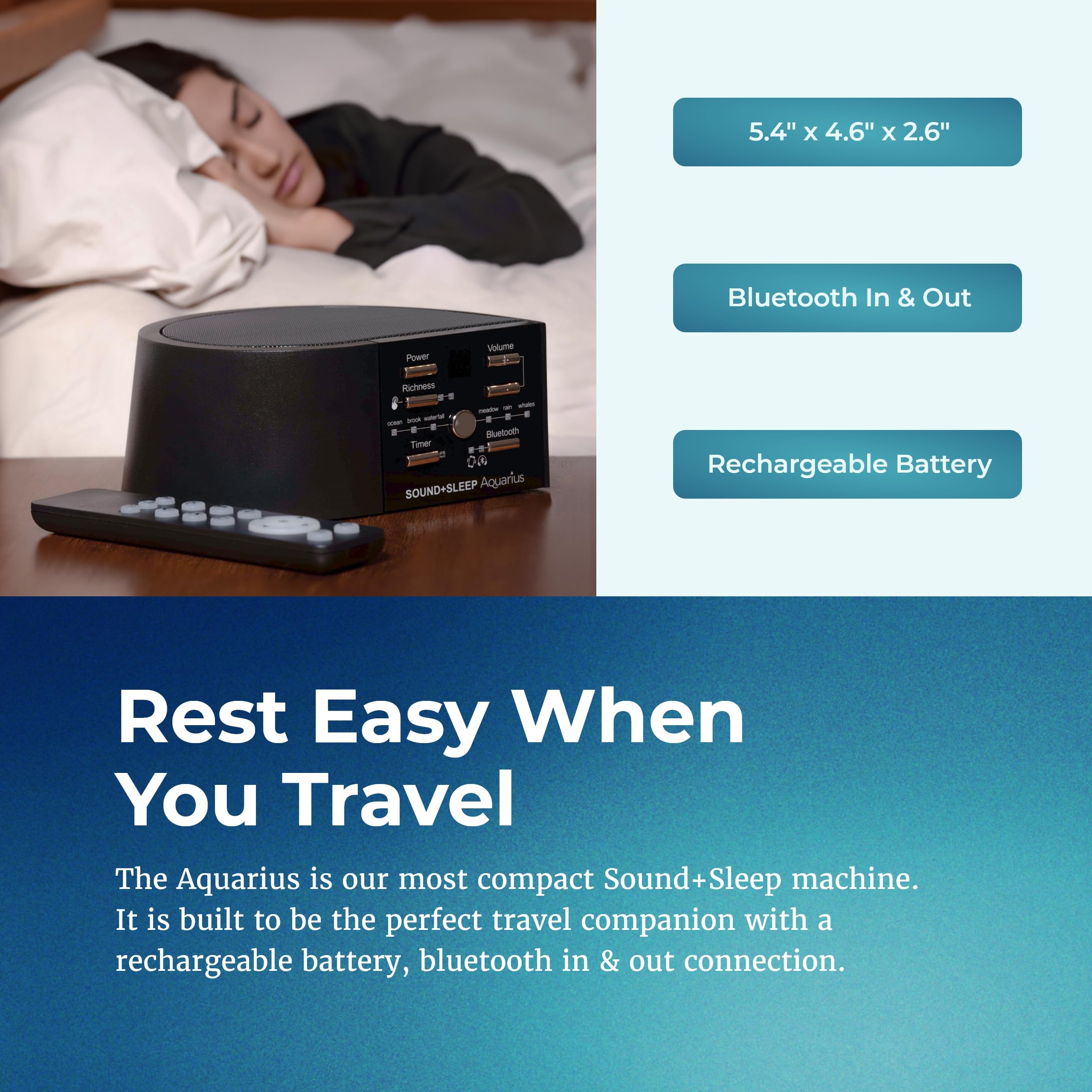 Adaptive Sound Aquarius headphone jack supports private use with any device.