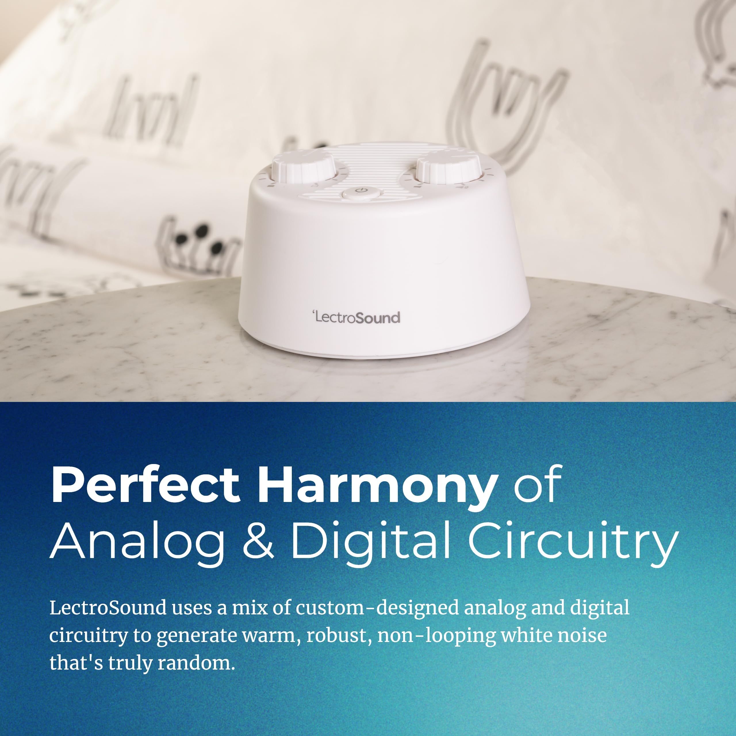 Lectro Sound 2 compact design perfect for nursery use and fitting in a diaper bag