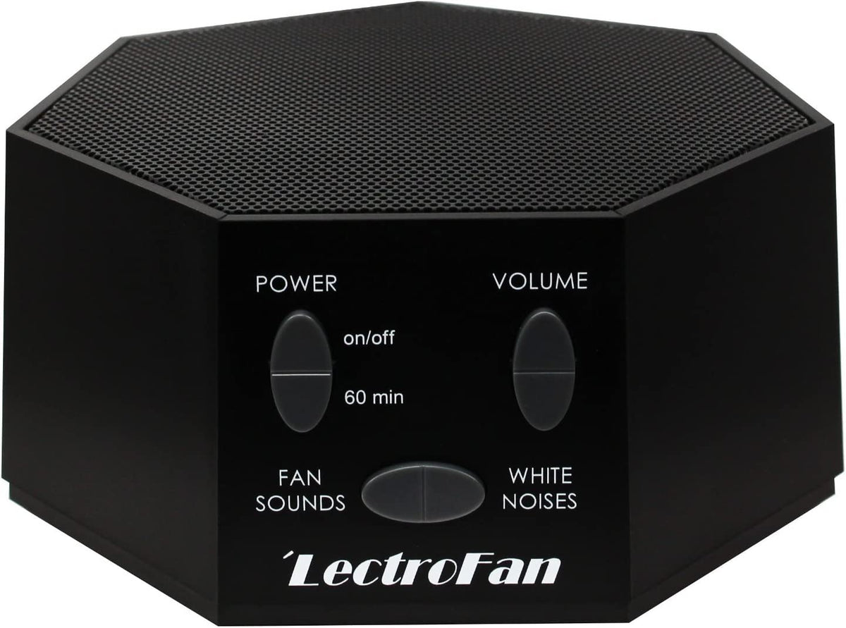 Adaptive Sound Technologies LectroFan Classic front view; compact travel-ready design for on-the-go rest