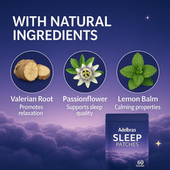 Adelbras Sleep Patches provide melatonin support for more restful nights.