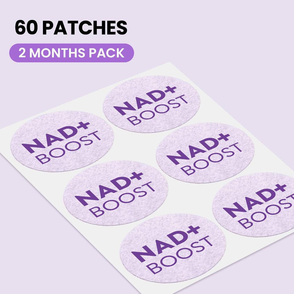 Adellina NAD+ patch label highlights NMNH and CoQ10 ingredients
