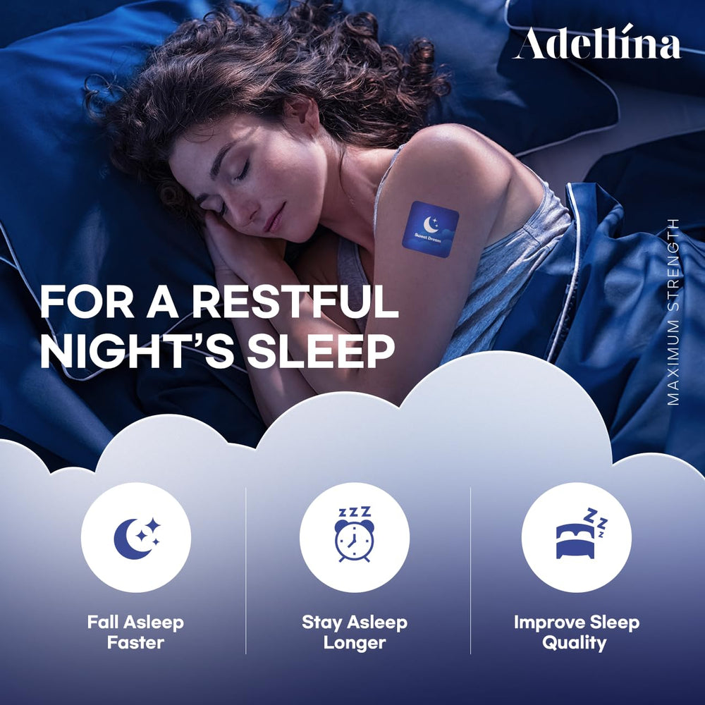 Adellina Wellness Patches on the arm showing easy placement for daily routines.