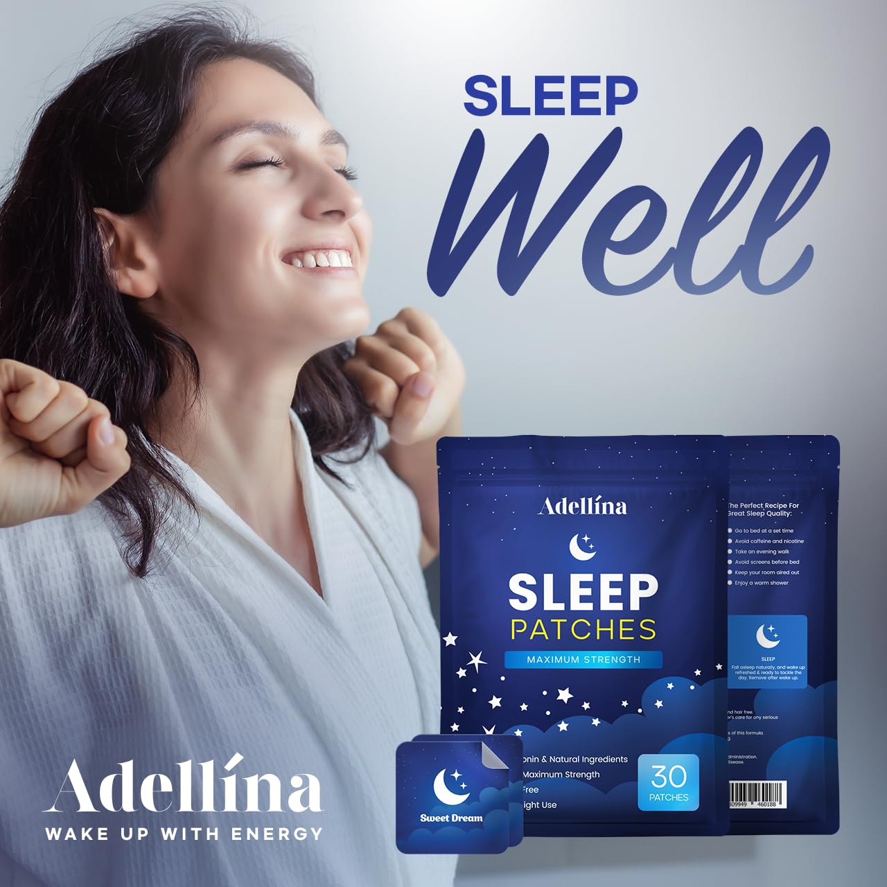 Adellina Wellness Patches close-up reveals all-natural, cruelty-free materials.