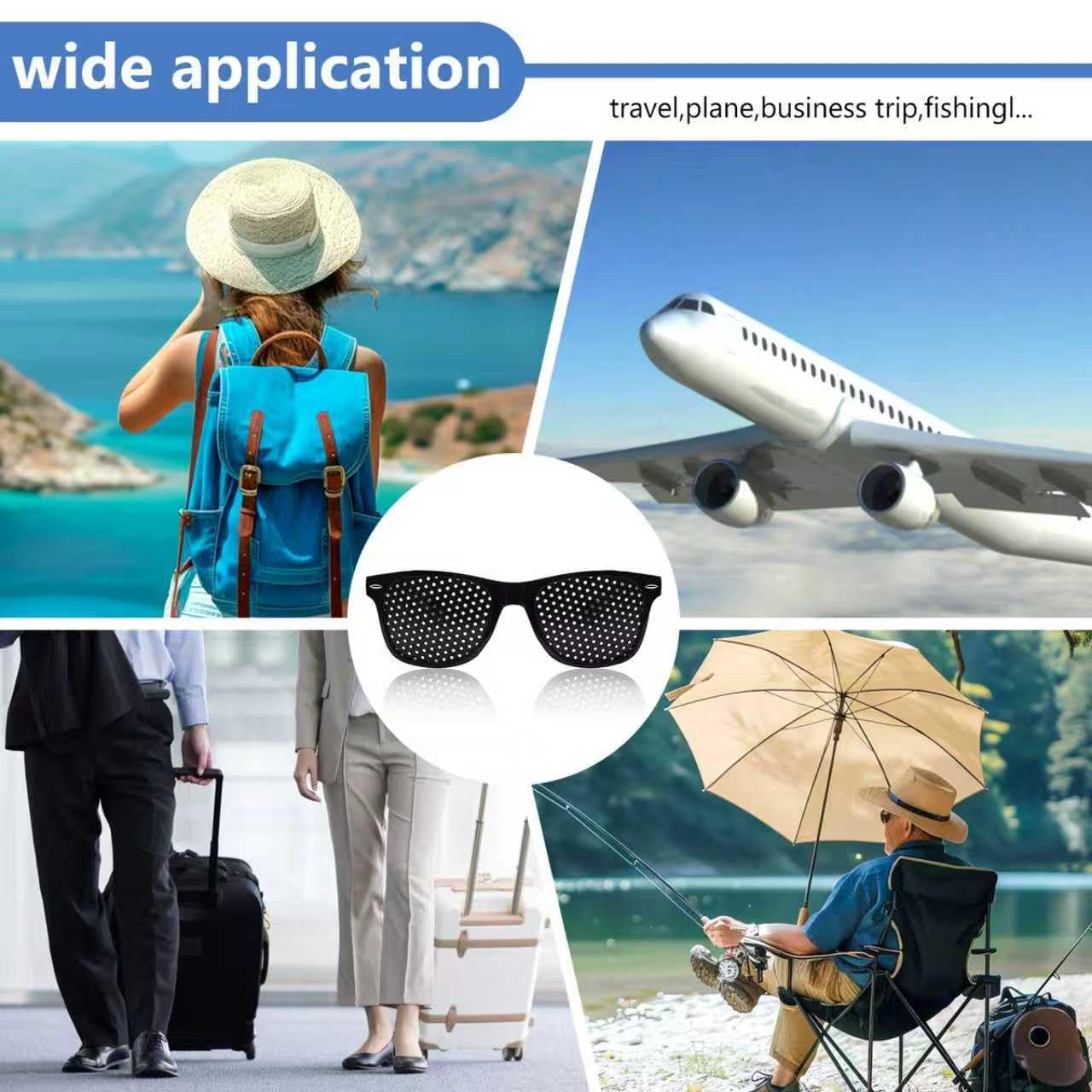 Adjustment glasses compact design supports discreet eye training during reading or screen work.