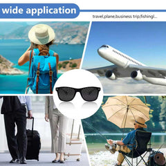 Adjustment glasses compact design supports discreet eye training during reading or screen work.