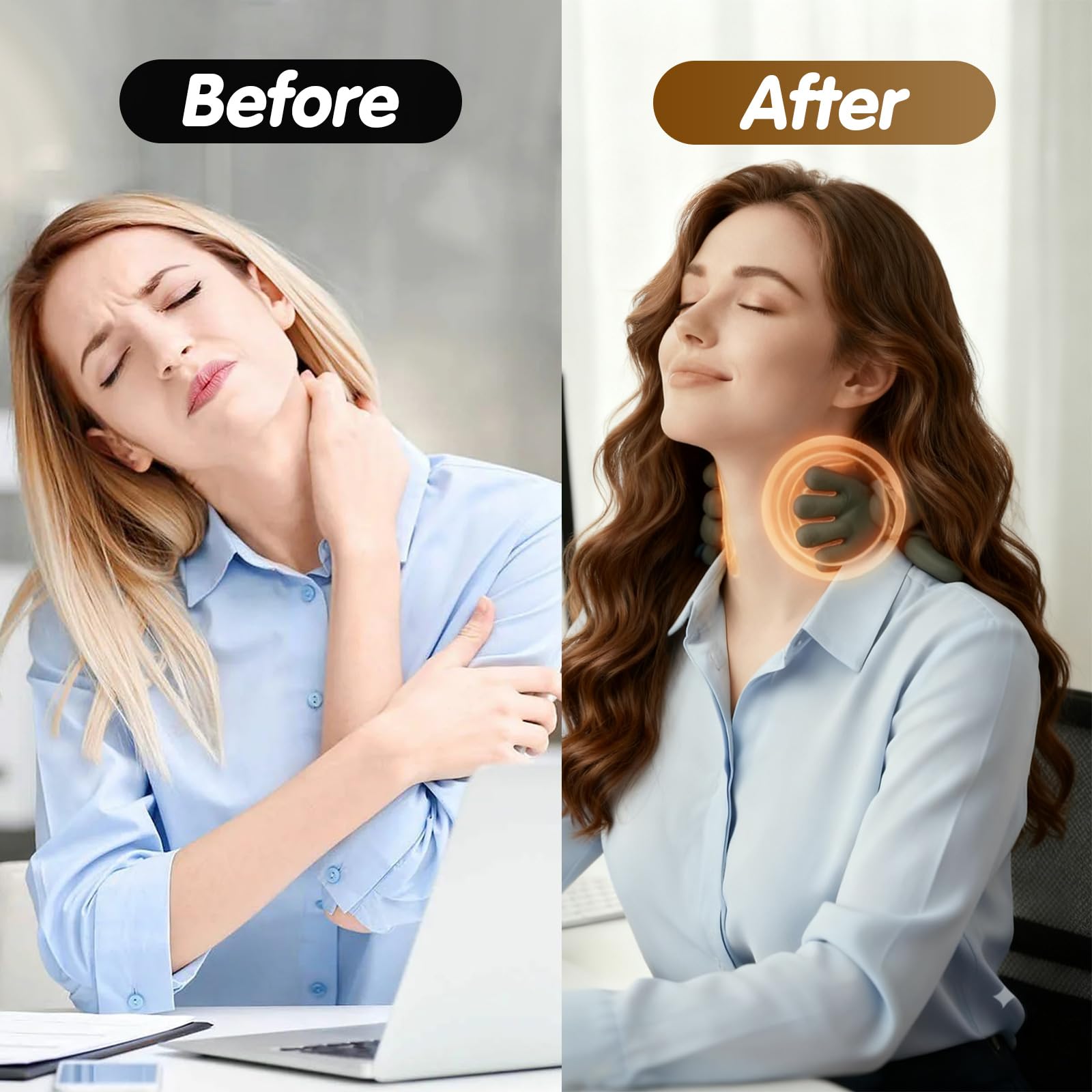 Soft, skin-friendly materials of the Siasoo neck massager
