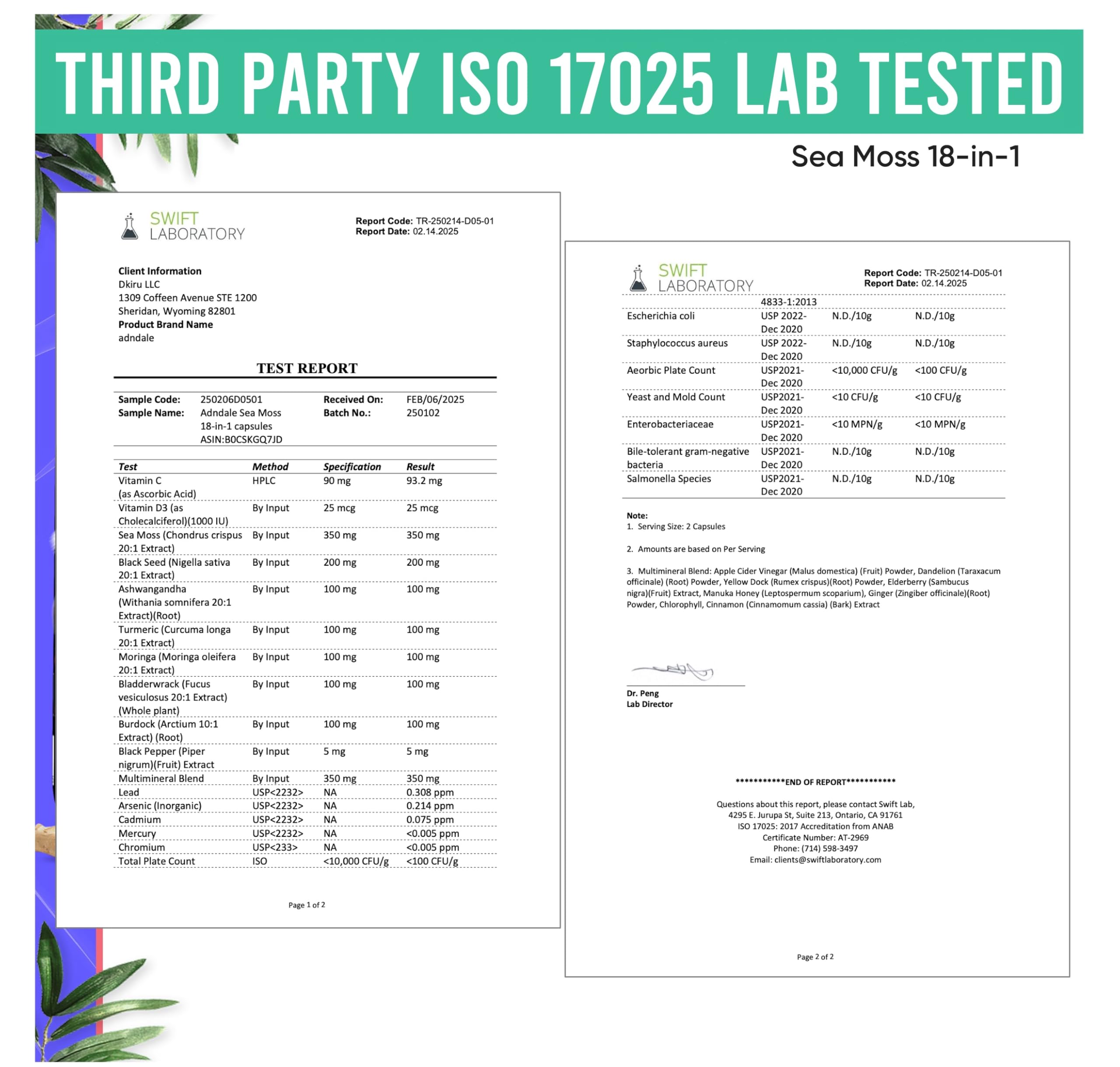 Person taking Adndale 18-in-1 capsules as part of daily routine.