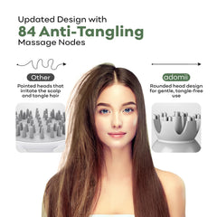 Adomii IPX7 waterproof head massager in a bath setting.