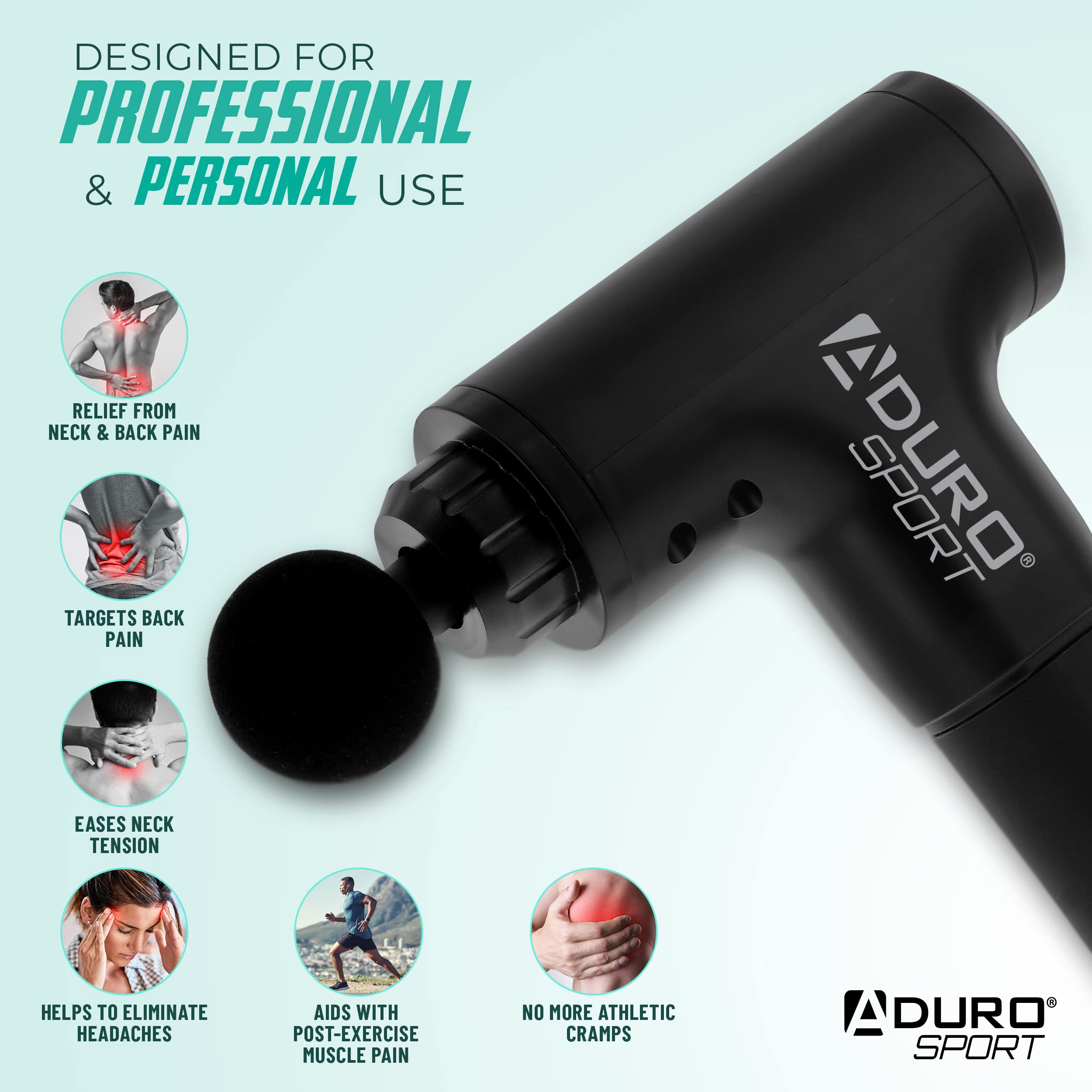 Aduro Sport lightweight design makes it easy to carry for travel use.