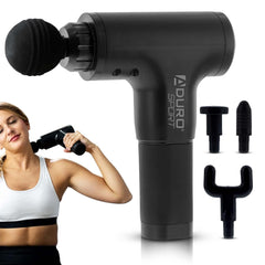 Aduro Sport percussion massage gun handheld handle for targeted deep tissue relief.