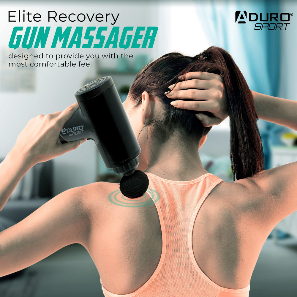 Aduro Sport massage gun with quiet glide motor for discreet recovery sessions.