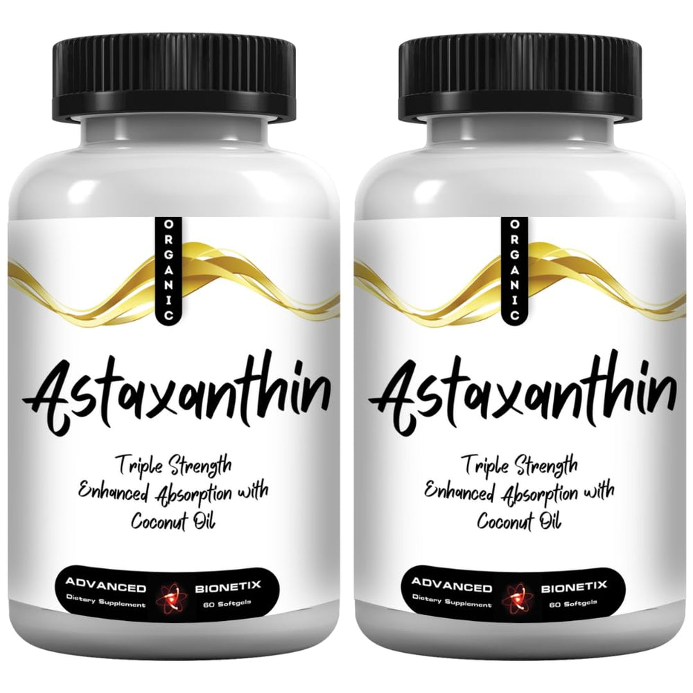 Advanced Bionetix AstaQuil bottle front shows high potency astaxanthin for daily antioxidant support