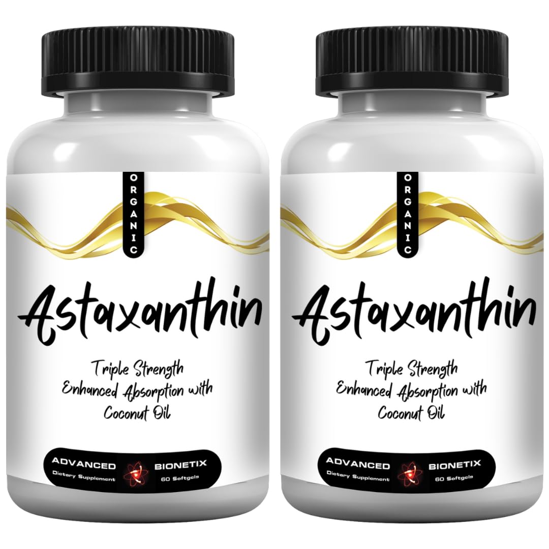 Advanced Bionetix AstaQuil bottle front shows high potency astaxanthin for daily antioxidant support