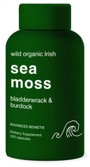 Cápsulas Advanced Bionetix de musgo irlandés en botella para uso diario