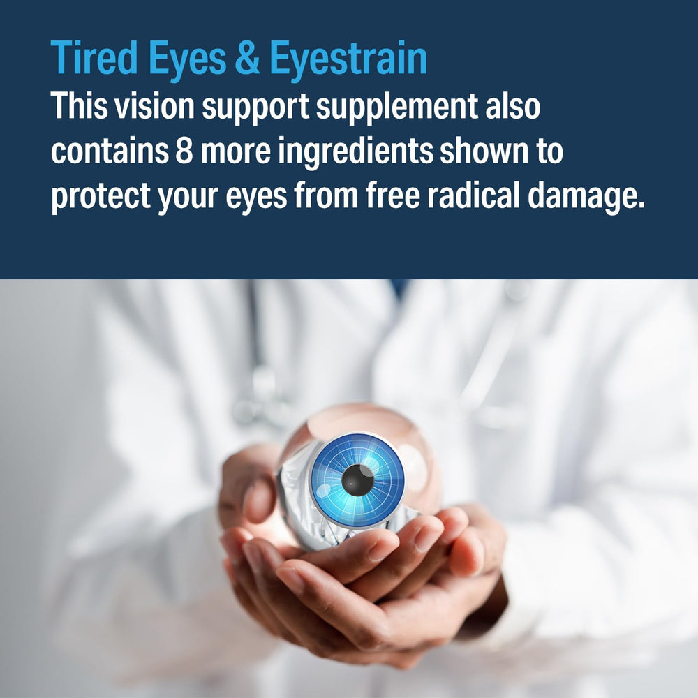 Advanced Vision Formula bottle showing dosage guidance for daily use.