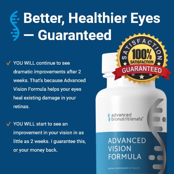 Advanced Vision Formula vegan and gluten-free packaging.
