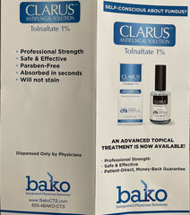 Advanced Footcare Clarus Solution bottle front for easy daily foot care.