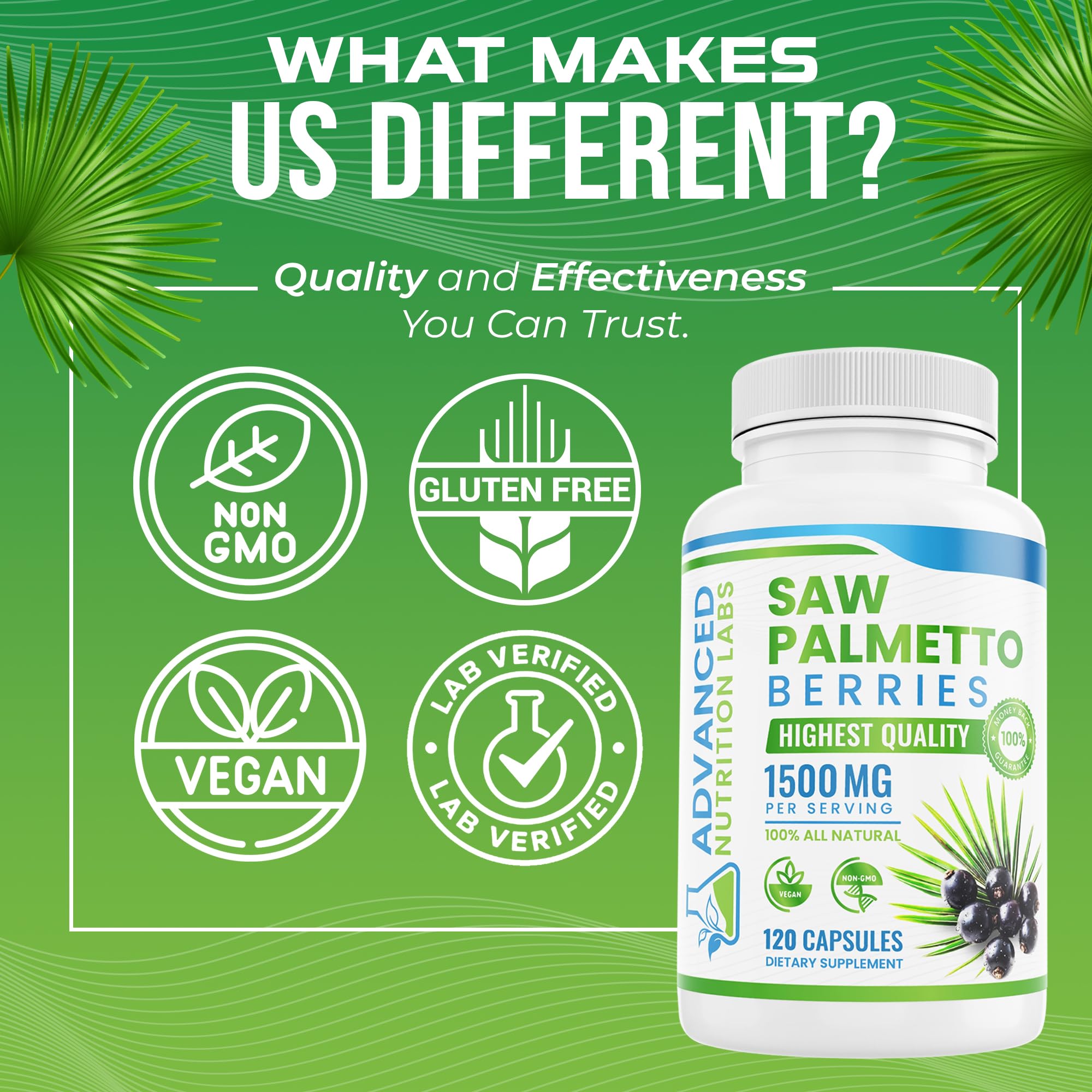 Advanced Nutrition Labs vegan capsule close up emphasizes vegan gluten free formula