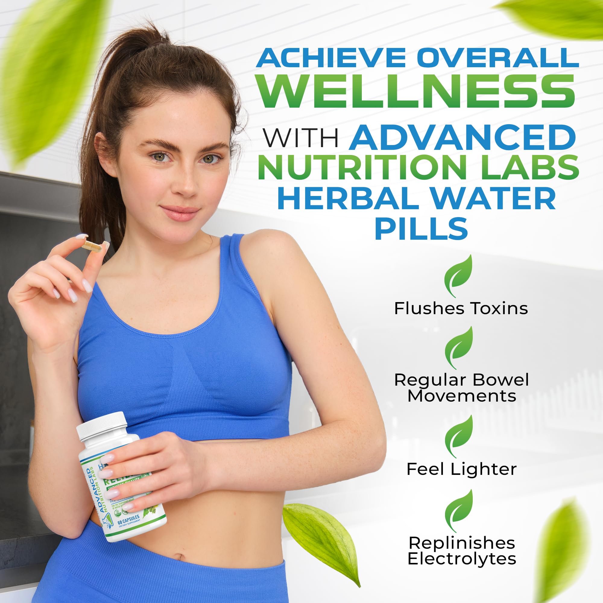 Advanced Nutrition Labs water-relief capsules for daily use supporting temporary water retention comfort