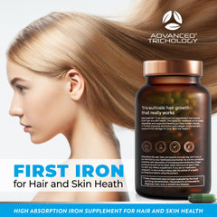 Derma-Iron packaging front signaling USA-made, pure ingredients