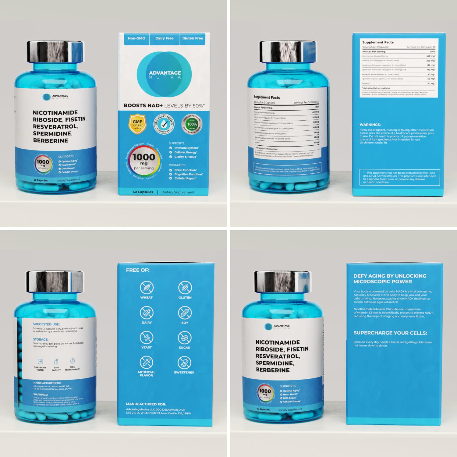 AdvantageNutra antiaging synergy visual hints at youthful vitality