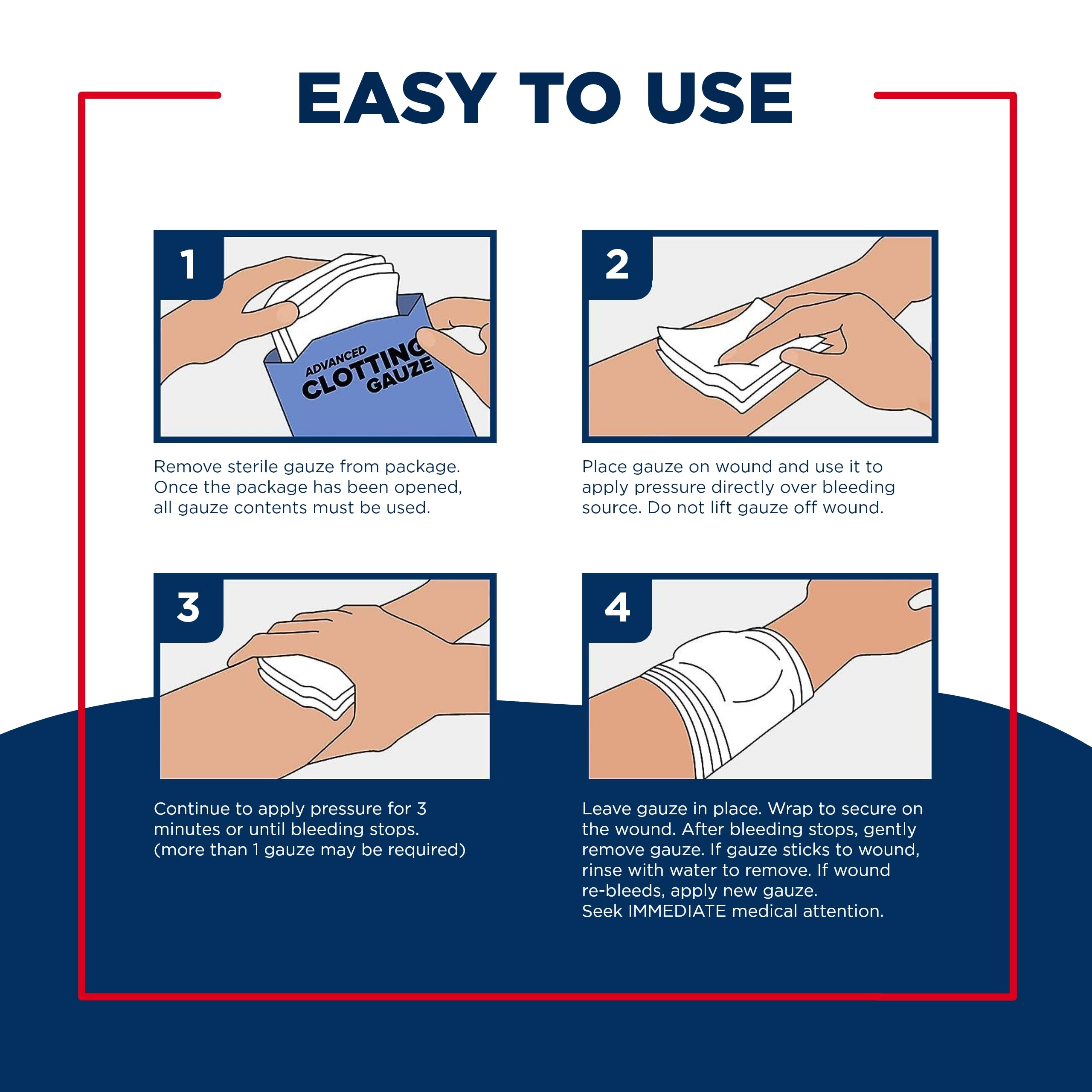 QuikClot Gauze kaolin-based dressing supports rapid response