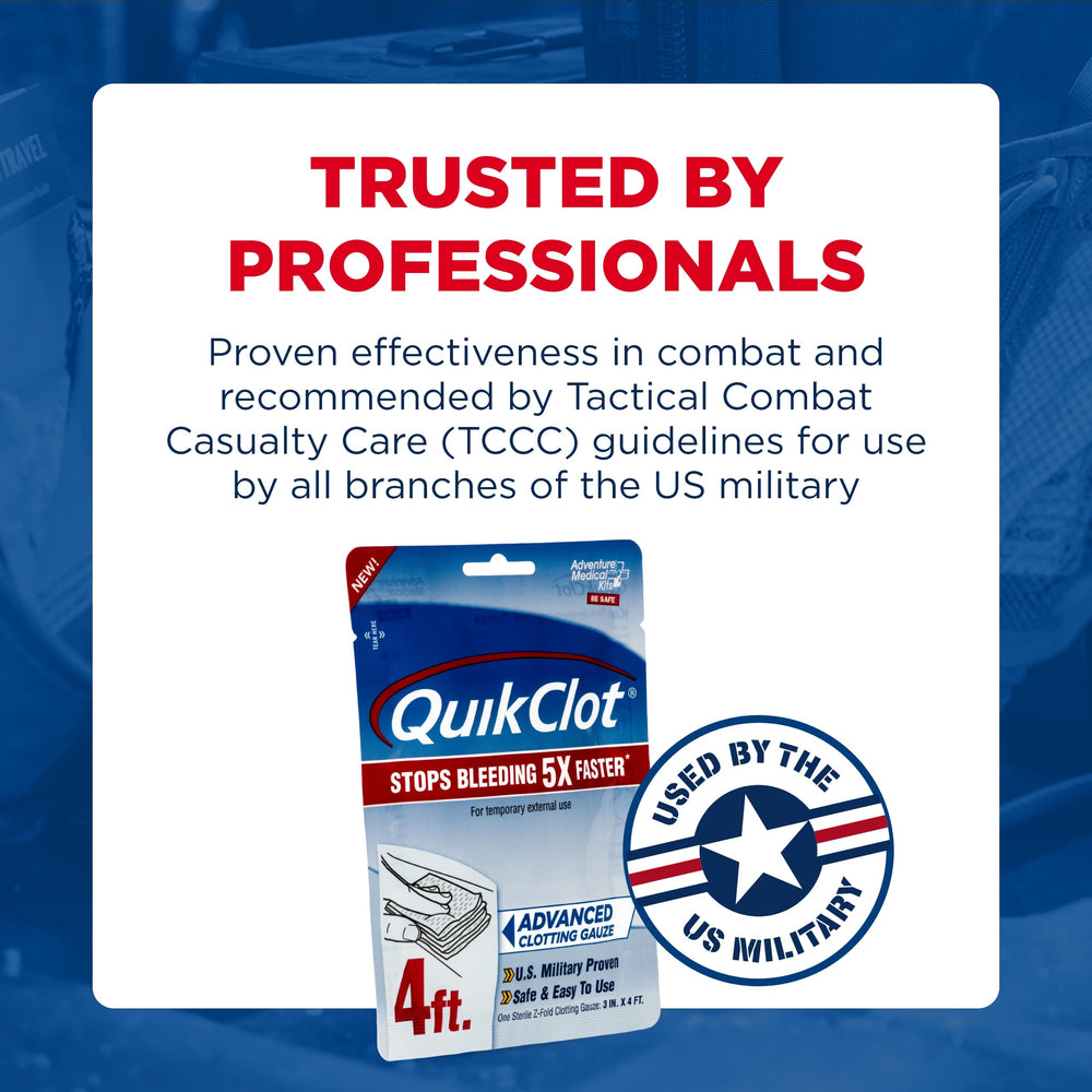 Adventure Medical Kits QuikClot Gauze with military-grade assurance