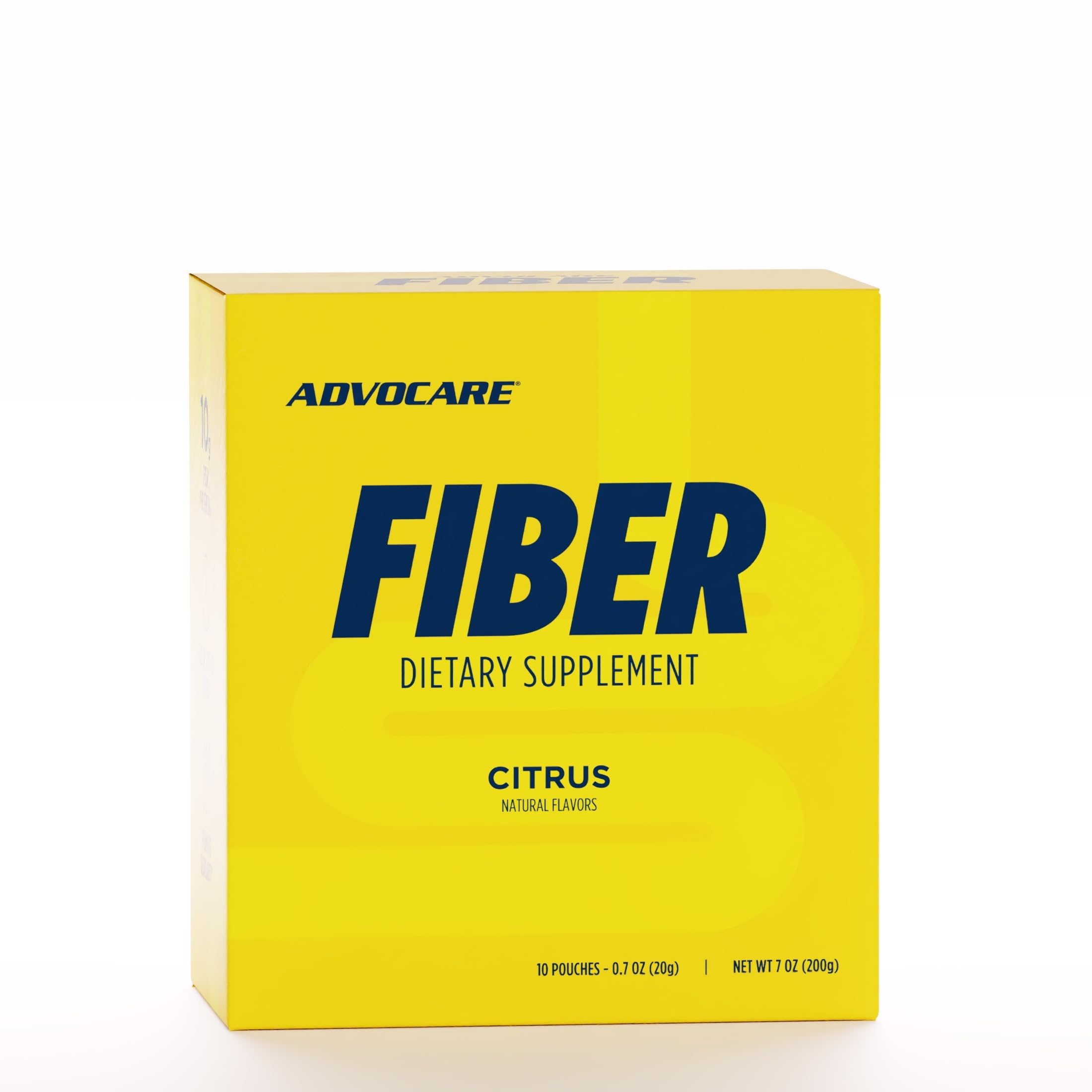 AdvoCare Fiber powder with citrus pour, a refreshing daily gut-support beverage.